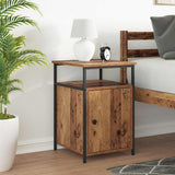 Bedside Cabinet with Drawer 2 pcs Old wood Engineered Wood 879502