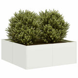 ZNTS Planter White 80x80x30 cm Steel 860802