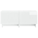 TV Cabinet High Gloss White Engineered Wood 896019