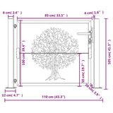 Garden Gate Anthracite 100x100 cm Steel Tree Design 153155