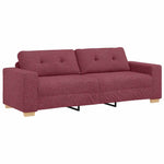 Sofa Set with Cushion 2 pcs Wine Red 221 x 78 x 80 cm Fabric 3324713
