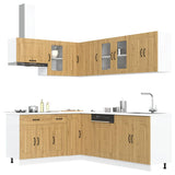 ZNTS 11 Piece Kitchen Cabinet Set Kalmar Artisan Oak Engineered Wood 3314890