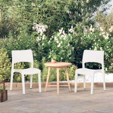 Garden Chairs 2 pcs White Polypropylene 317726