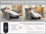 Corduroy Electric Massage Recliner - Grey T3398P553390