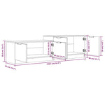 ZNTS TV Cabinet White and Sonoma Oak 158.5x36x45 cm Engineered Wood 811489