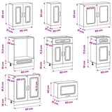 8 Piece Kitchen Cabinet Set "Kalmar" Sonoma Oak Engineered Wood 3314824