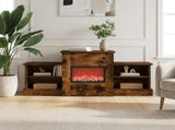 Electric Fireplace Smoked Oak 110 x 30 x 50 cm Engineered wood 8021163