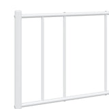 Metal Bed Frame without Mattress with Footboard White 160x200cm 352550