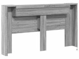 Headboard Cabinet with LED Grey Sonoma 140 x 16.5 x 103.5 cm 8006565