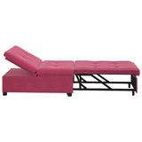 Sofa Bed Wine Red 194 x 67 x 82 cm Velvet 42008599