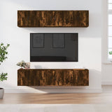 6 Piece TV Cabinet Set Smoked Oak Engineered Wood 3188659