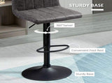 Adjustable Barstools Set of 2, Swivel Counter Bar Chairs, Bar Stools with Footrest, PU Leather, Gas T3398P330534