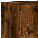4 Piece TV Wall Cabinets with LED Lights Smoked Oak 3216885