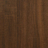 Clothes Rack with Shelves Brown Oak Engineered Wood 834204