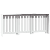 Radiator Cover White 205x21.5x83.5 cm Engineered Wood 852762