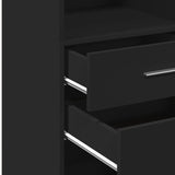 Highboard Black 45x42.5x124 cm Engineered Wood 846167
