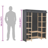 Wardrobe Grey 135x40x170 cm Fabric 248197