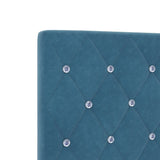 ZNTS Bed Frame Dark Blue 140x190 cm Velvet 3344877