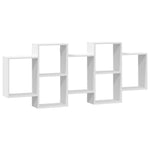 ZNTS Wall Shelf White 159x18x65 cm Engineered Wood 853209