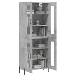 Highboard Concrete Grey 69.5x34x180 cm Engineered Wood 3198285