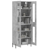 Highboard Concrete Grey 69.5x34x180 cm Engineered Wood 3198285