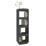 Book Cabinet/Room Divider Grey 40x35x135 cm Solid Pinewood 810851