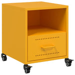 ZNTS Bedside Cabinet Mustard Yellow 36x39x43.5 cm Steel 846710