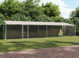 Dog Cage with Roof Silver 800 x 200 x 256 cm Steel and PE 3368303