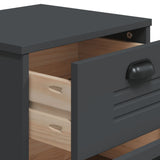 Bedside Cabinet VIKEN Anthracite Grey Engineered Wood 374919