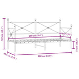 Day Bed without Mattress White 80x200 cm Steel 4104680