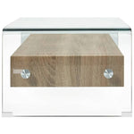 ZNTS Coffee Table Clear 98x45x31 cm Tempered Glass 284747