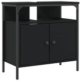 Bathroom Sink Cabinet Black Engineered wood Medium 842436