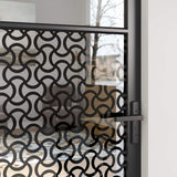 Glass Door Fretwork Black 76 x 3.5 x 201.5 cm Aluminium 42012449