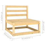 ZNTS 11 Piece Garden Lounge Set Solid Wood Pine 3075799