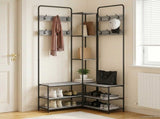 Coat Stand with Shoes Bench Grey Sonoma 143 x 30 x 199.5 cm 8012047
