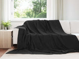 Throw Blankets 6 pcs Black 220 x 240 cm Fleece 42016811