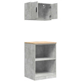 Garage Cabinets 2 pcs Concrete Grey Engineered Wood 3328281