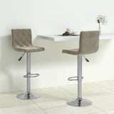 Bar Stools 2 pcs Light Grey Velvet 333687