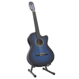 12 Piece Western Guitar Set with Equalizer and 6 Strings Blue 70141
