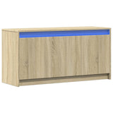 TV Cabinet with LED Sonoma Oak 100x34x50 cm Engineered Wood 852210