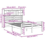 ZNTS Bookcase Bed without Mattress White 120x200cm Solid Wood Pine 3322262