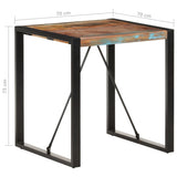 Dining Table 70x70x75 cm Solid Reclaimed Wood 321597