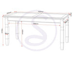 ZNTS Corona 5' Dining Table 400-403-007