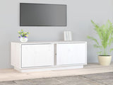 TV Cabinet White 80x35x40.5 cm Solid Wood Pine 814470