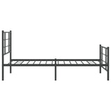Bed Frame Black Powder-coated steel Single Bed Frame 355574