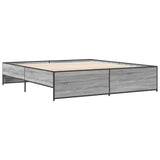 Bed Frame without Mattress Grey Sonoma 180x200 cm Super King 3279875