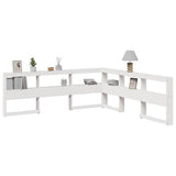 Bookcase Headboard L-Shaped White 180 cm Solid Wood Pine 859257