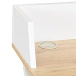 ZNTS Desk White and Natural 80x50x84 cm 20273