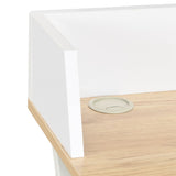 ZNTS Desk White and Natural 80x50x84 cm 20273