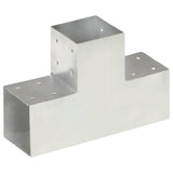 Post Connectors 4 pcs T Shape Galvanised Metal 101x101 mm 145480